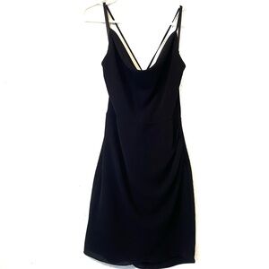B. Darlin Black Midi Dress Criss Cross Back Size 5/6